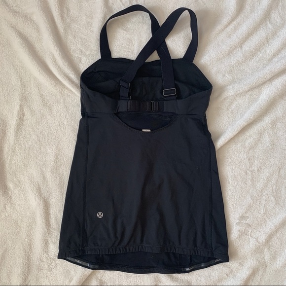 Lululemon Athletica black crisscross tank 2 - Picture 2 of 5